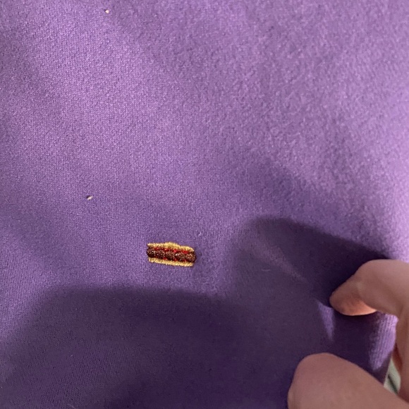 Purple Heavy Weight Crewneck Sweatshirt with Friends Charms Embroidered 2XL - Picture 8 of 16